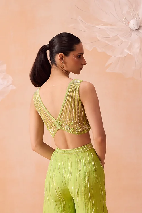 Lime Pearl Pant Set - Image 3