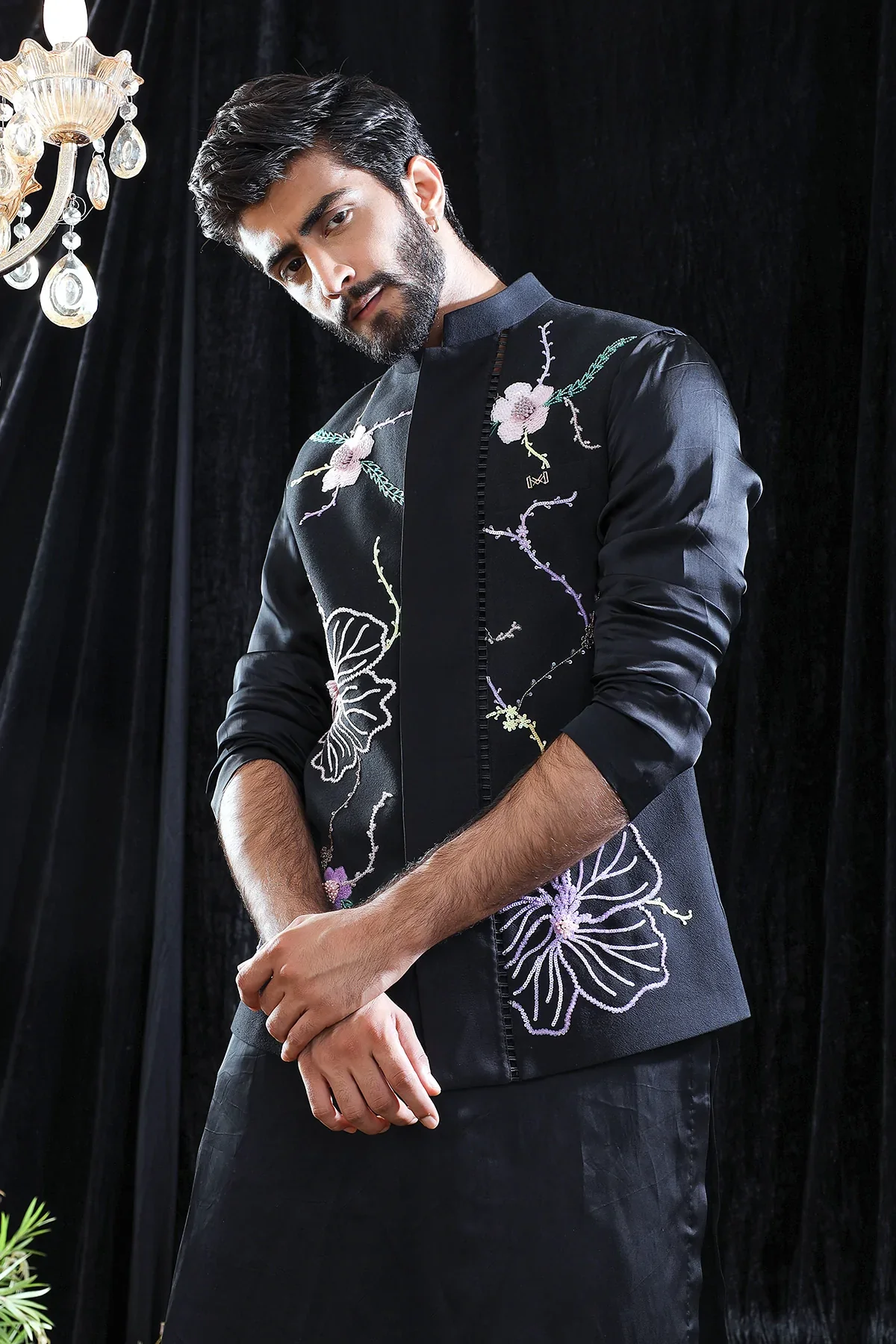 Louis Hand Embroidered Jacket & Kurta - Image 4