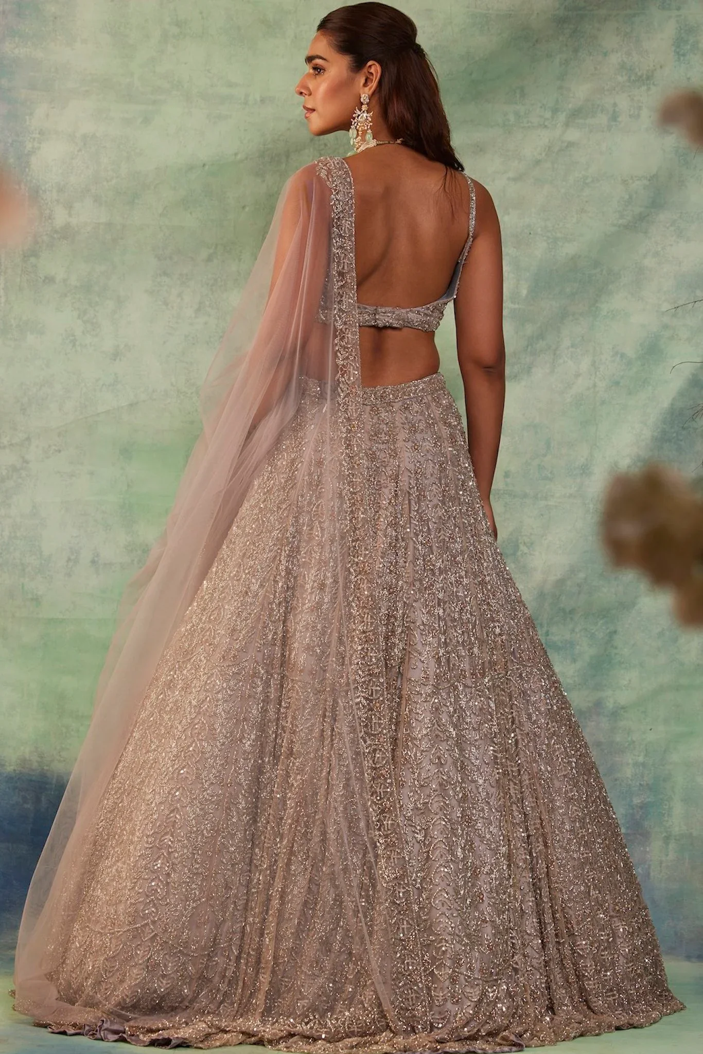 Love Grey Lehenga - Image 5