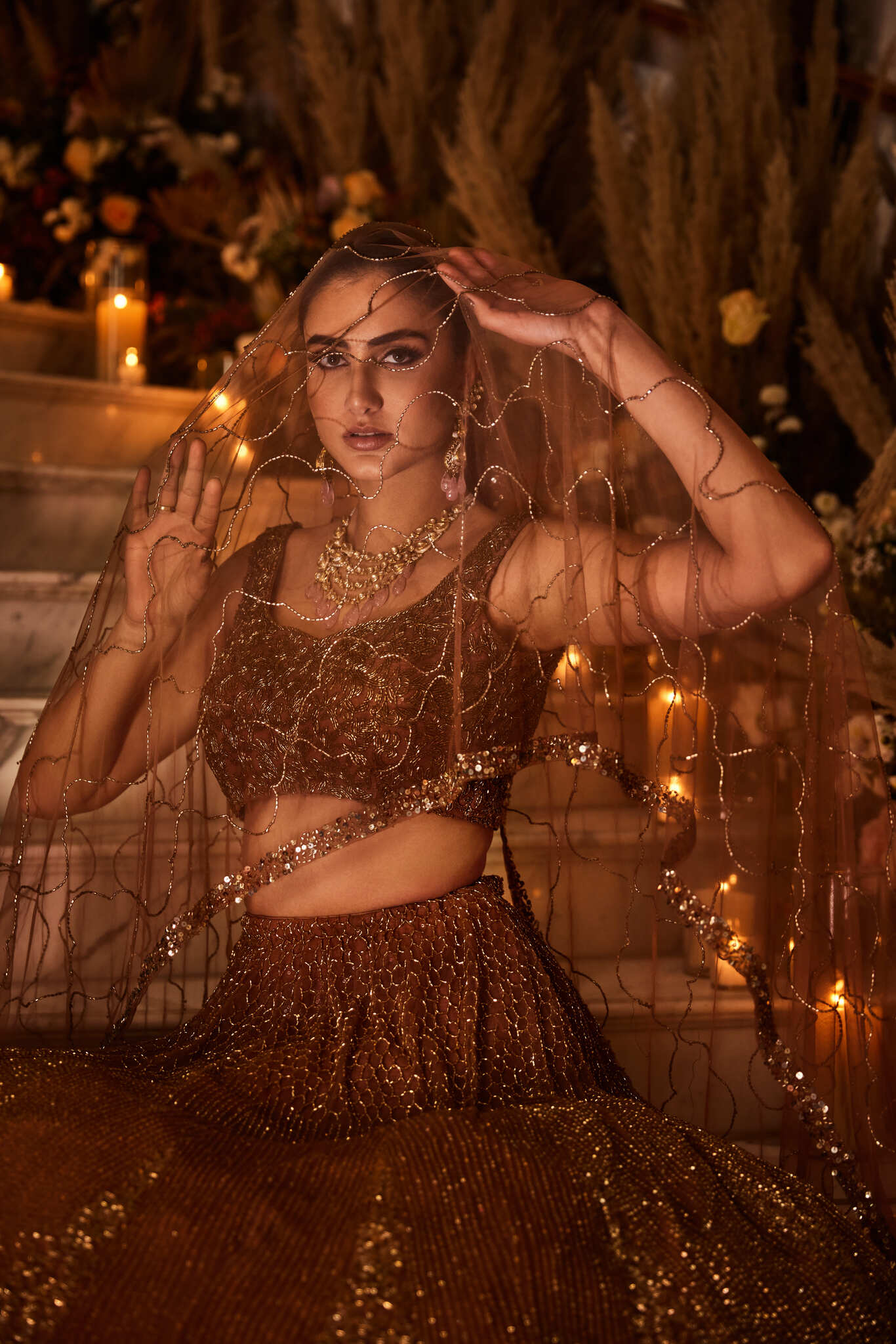 Lueur - Hand Embroidered Lehenga Set - Image 3
