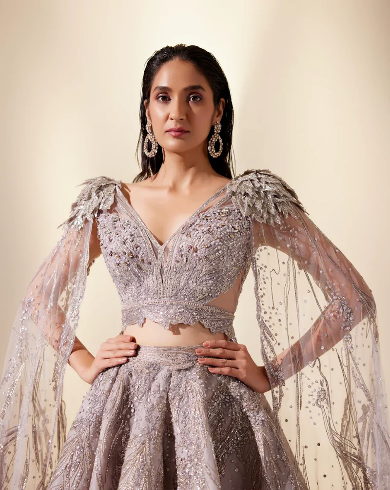 Lunar Lavender Lehenga Set - Image 4