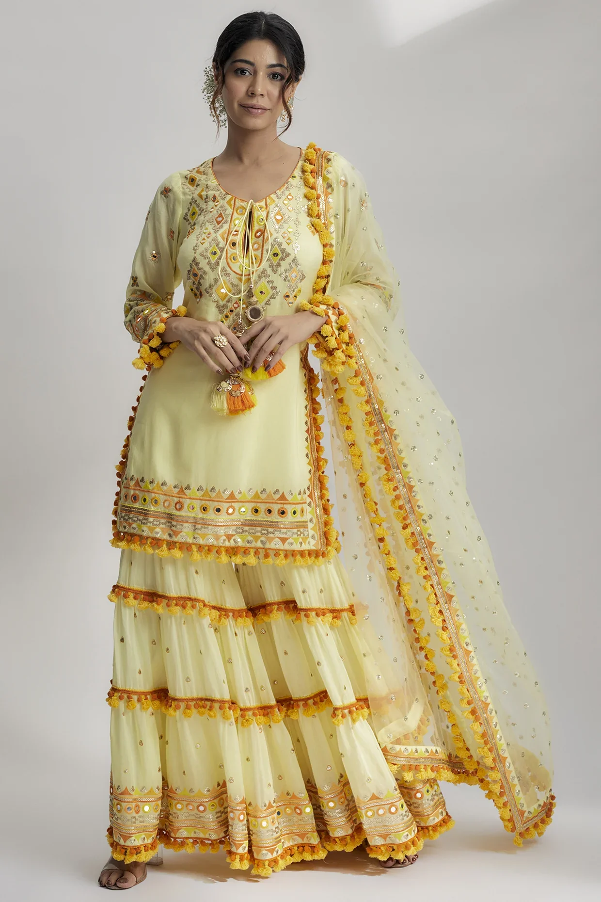 Maahika Layered Sharara Set - Image 5