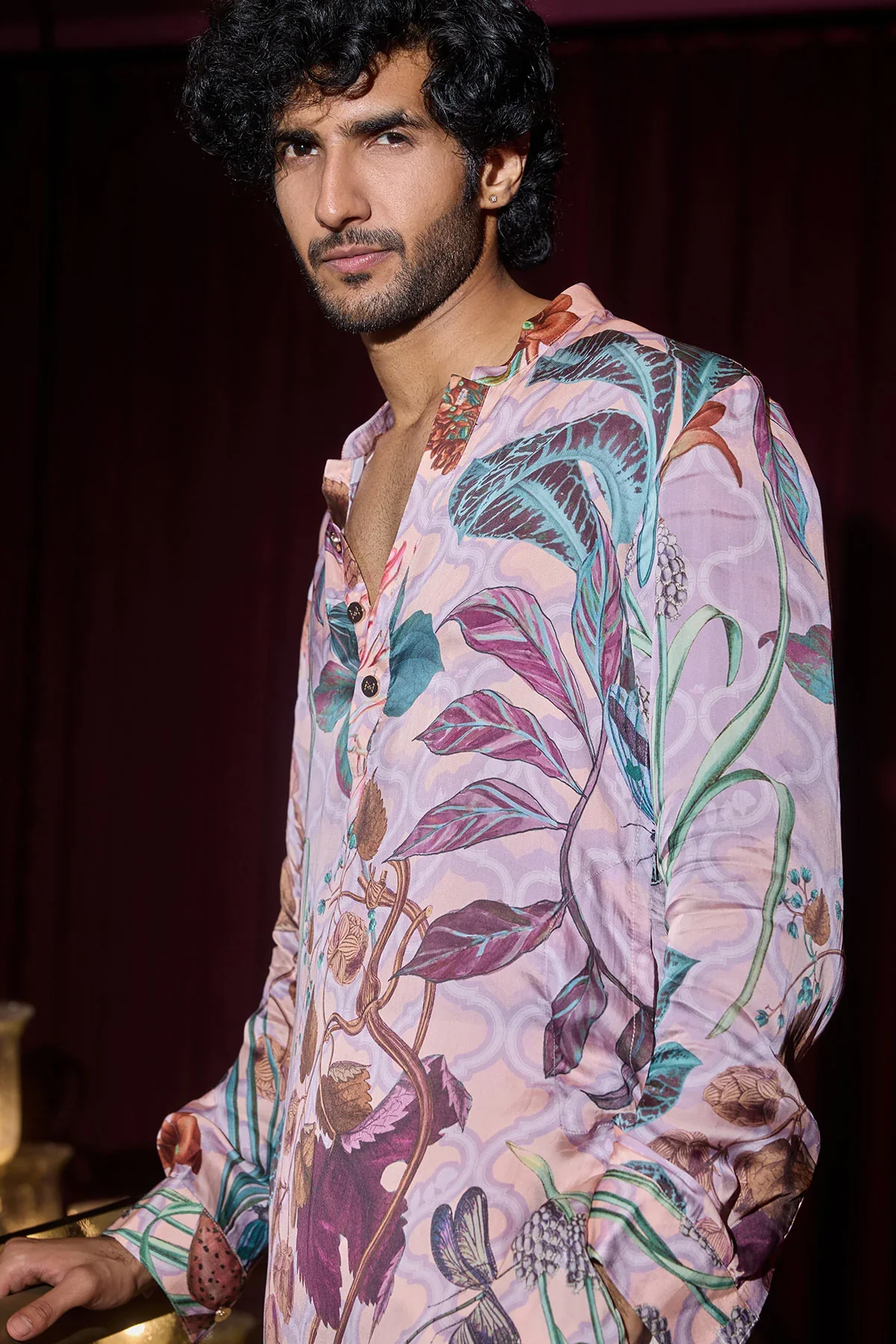MAAZ - Printed Kurta Set Featuring Mm Buttons - Image 2