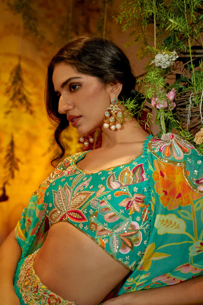 MADHAVI Cape Lehenga - Image 5