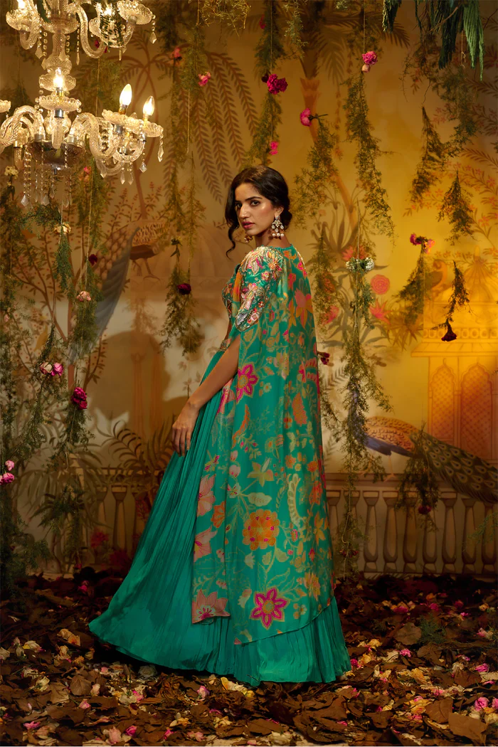 MADHAVI Cape Lehenga - Image 6