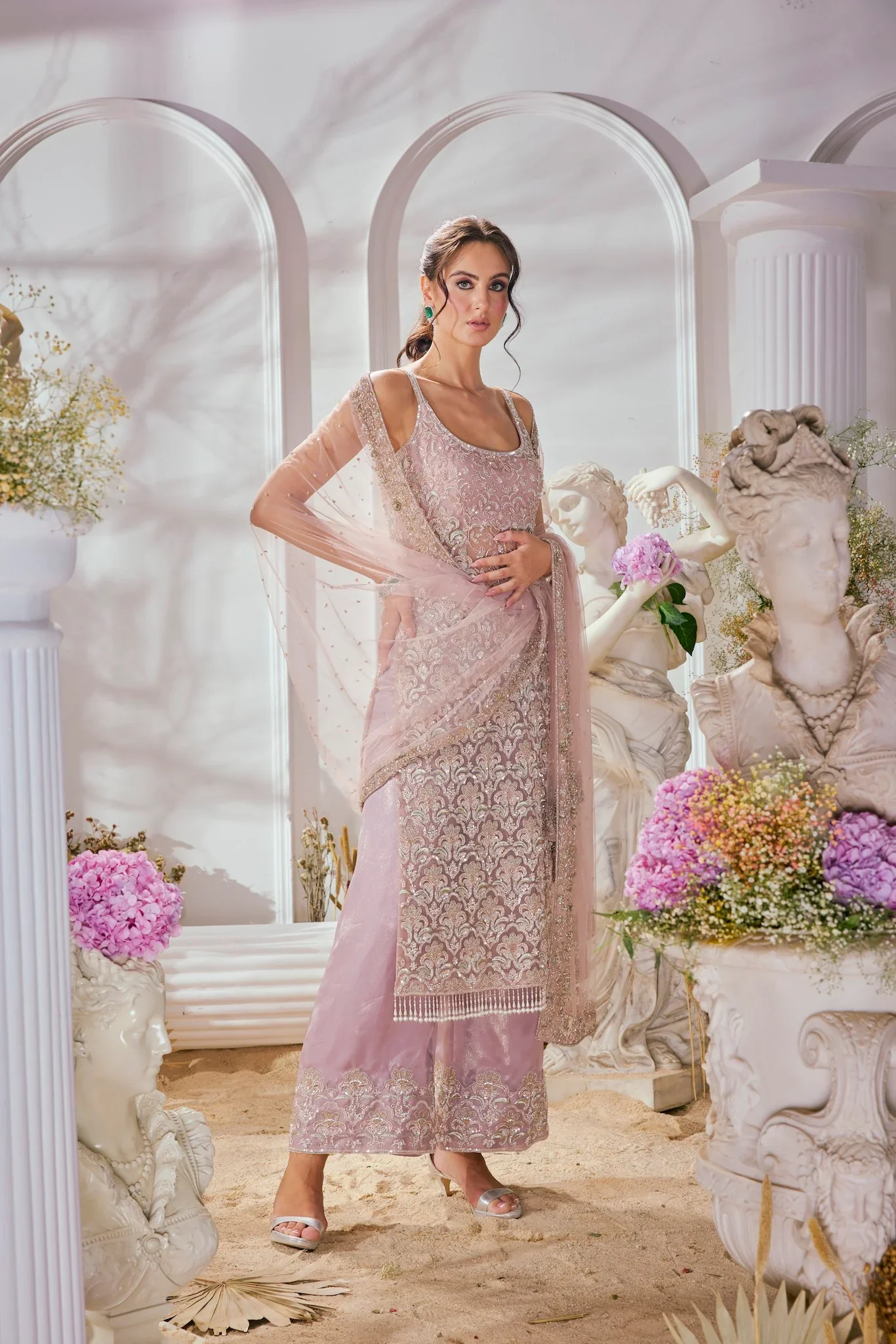 Mauve Crystal Suit Set - Image 4