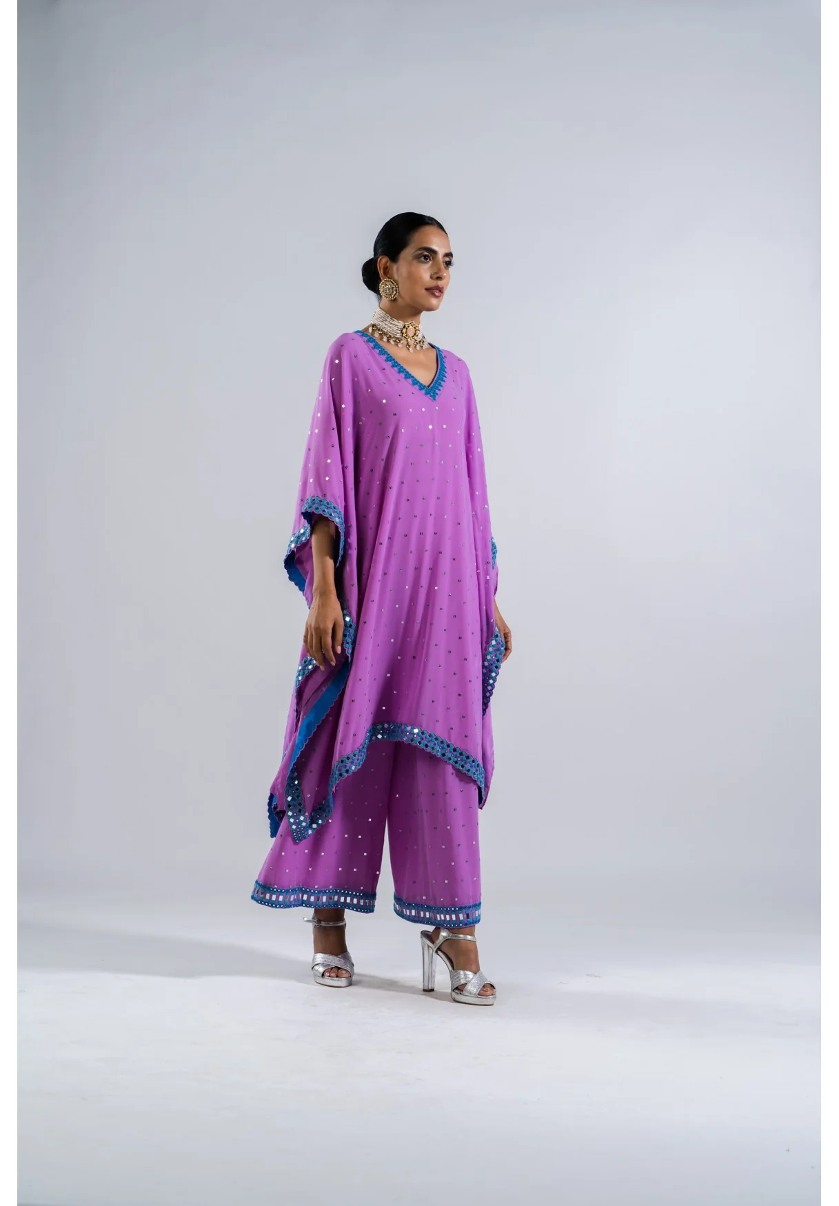 Mauve Kaftan Set - Image 4