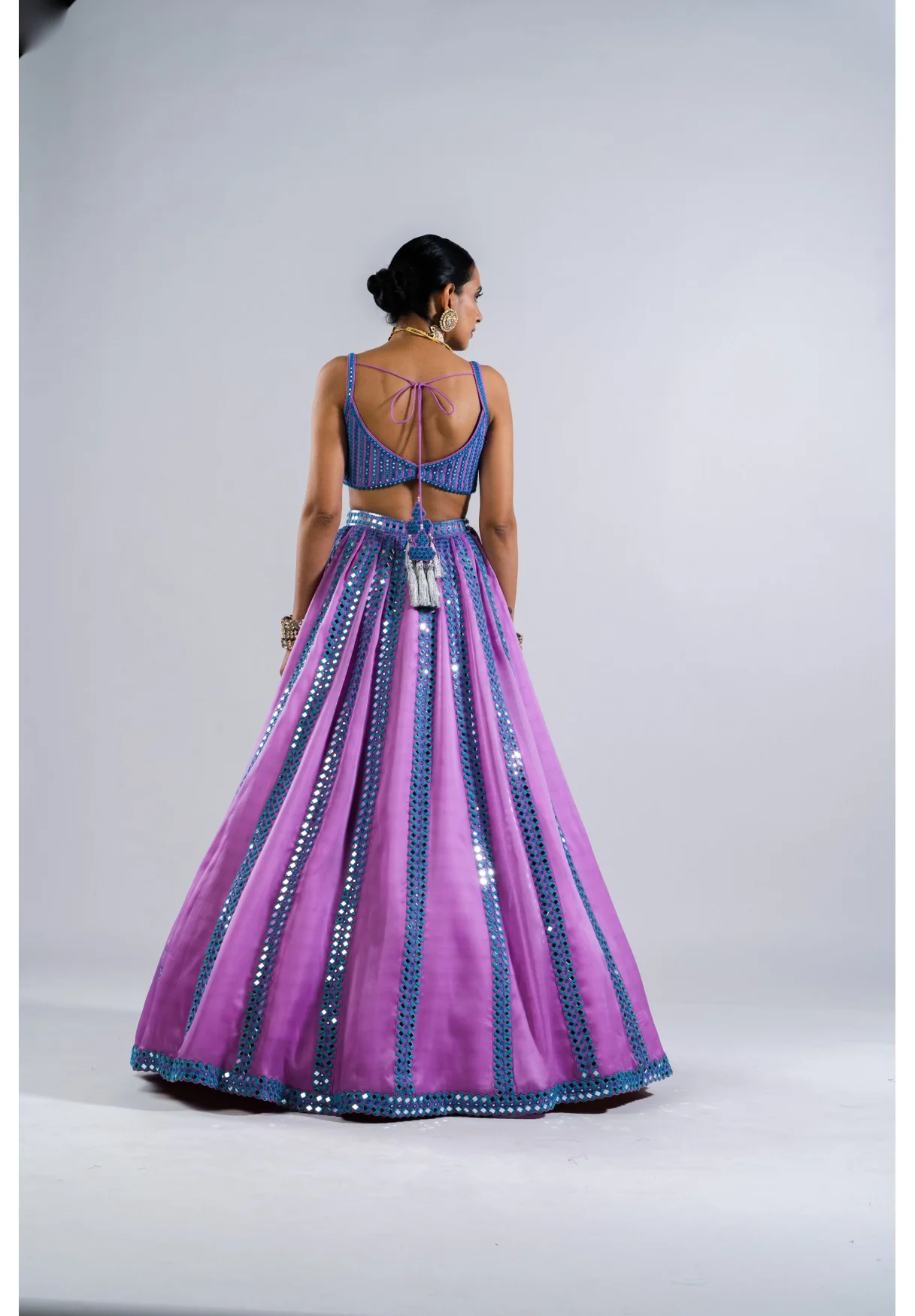 Mauve Mirror Seam Lehenga Set - Image 2