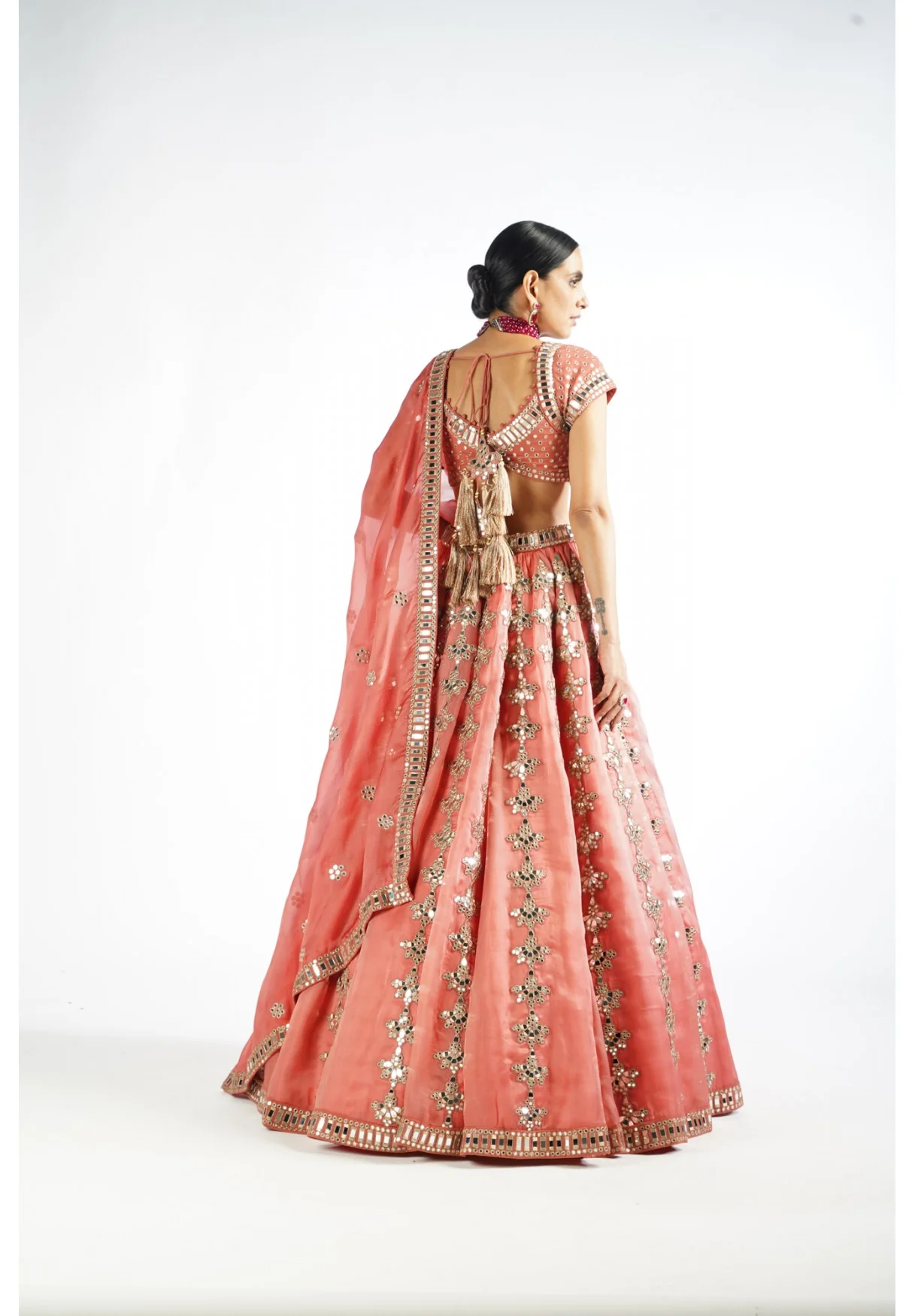 Mellow Rose Chandelier Drop Lehenga Set - Image 3