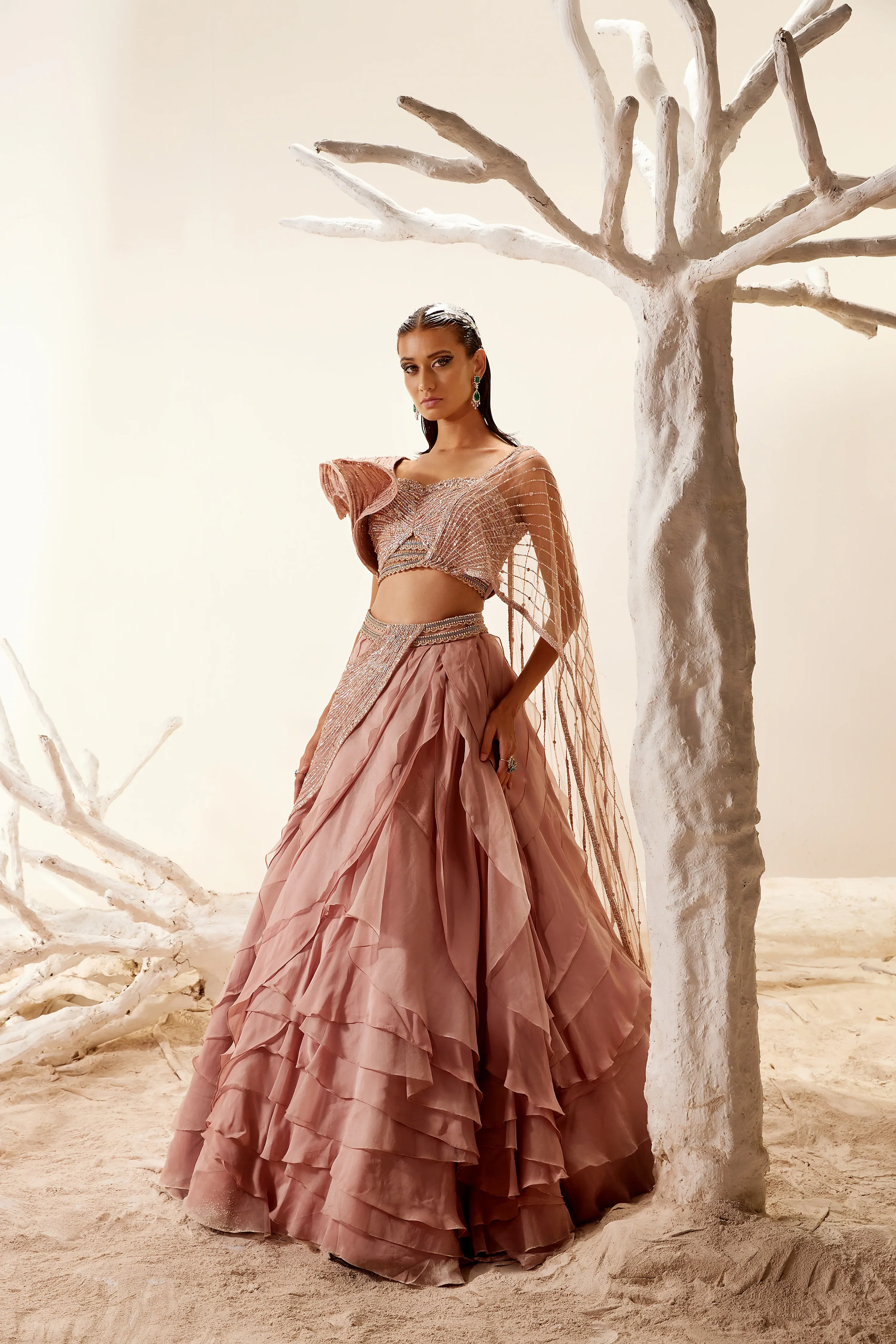 Metallic Lush Top Lehenga Set - Image 4