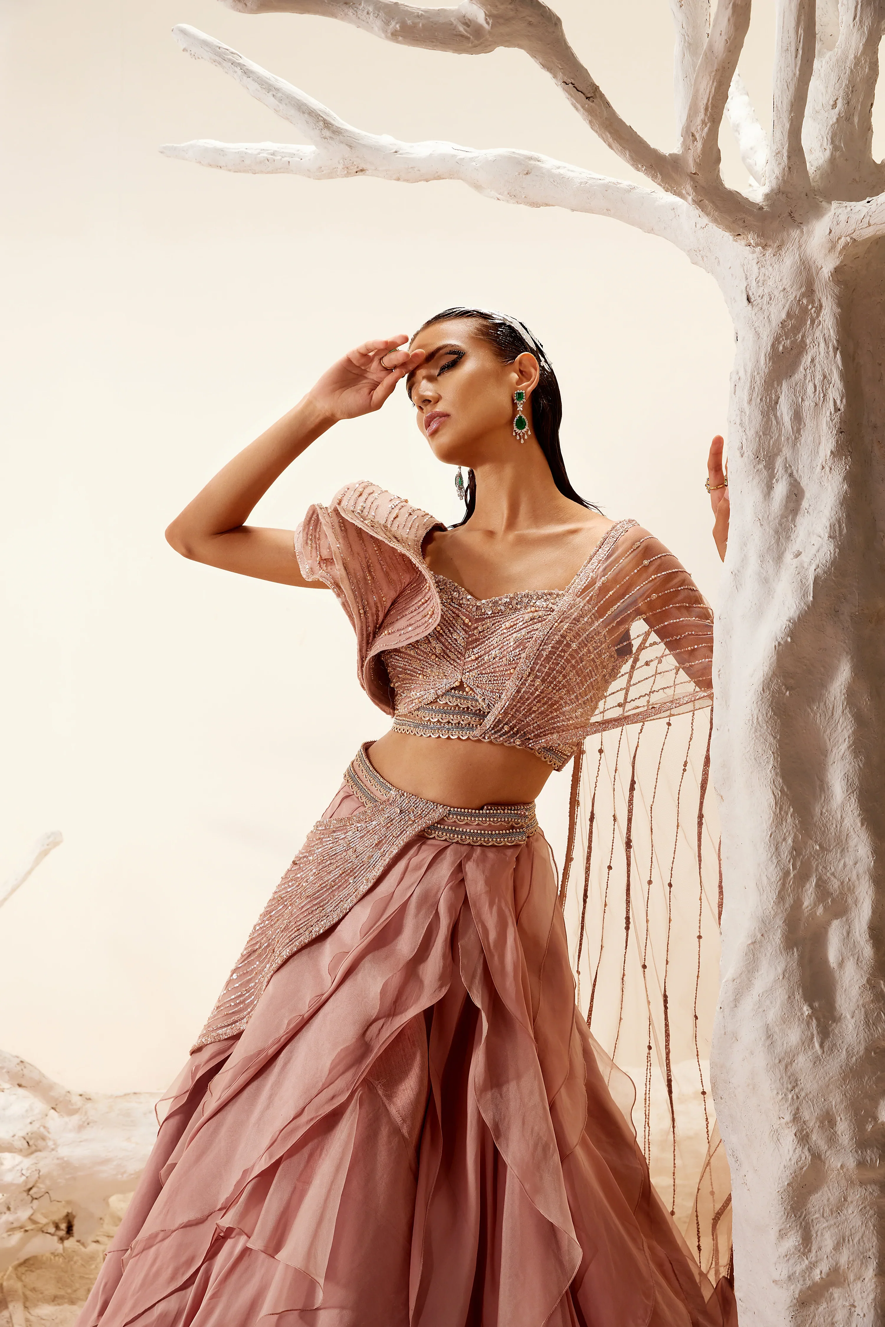Metallic Lush Top Lehenga Set - Image 5