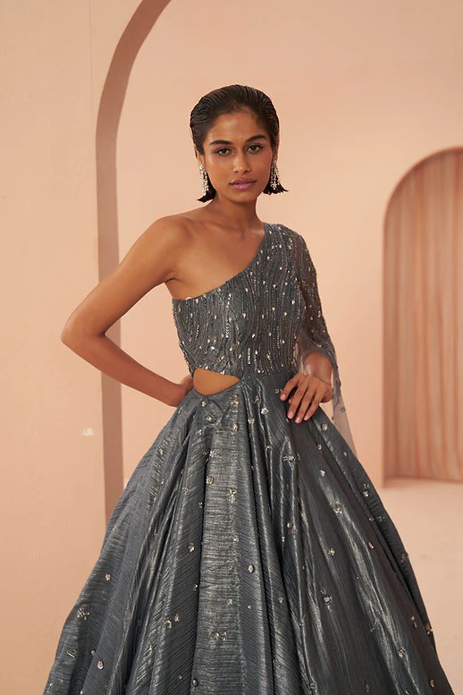 Mirage Crushed Gown - Image 6