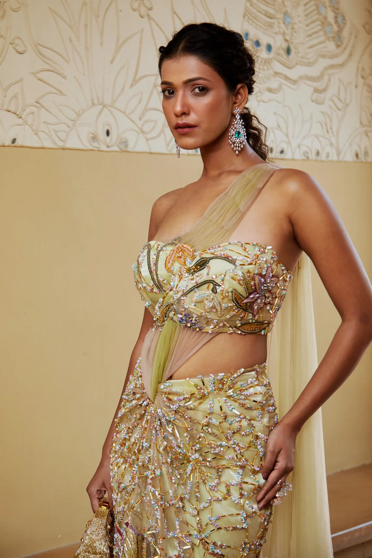 Moledro - Ritvi Pre-Draped Saree - Lilly's Boutique London - Image 2