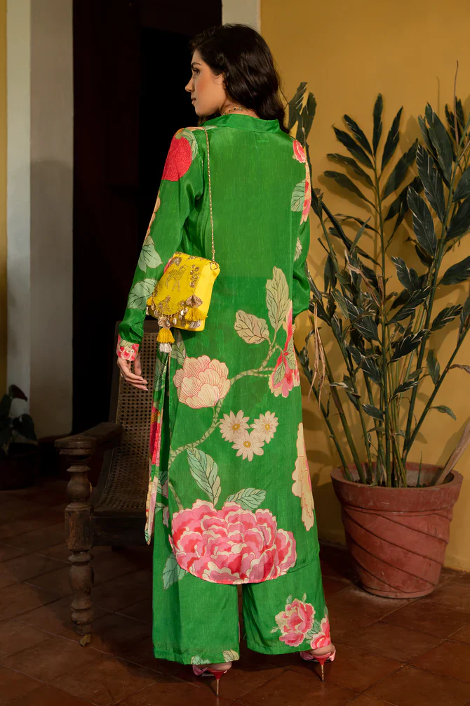 Moody Green Kurta & Pant Set - Image 3