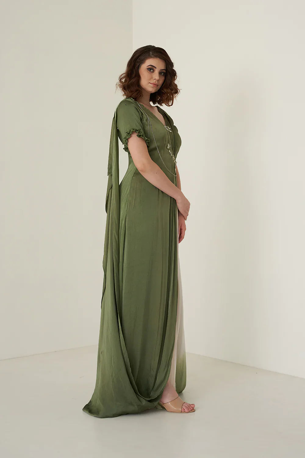 Moss Green Gown - Image 4