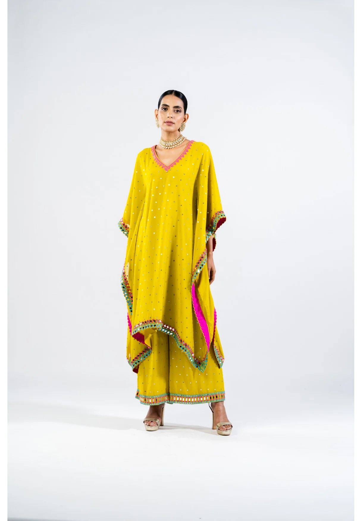 Moss Green Kaftan Set - Image 3