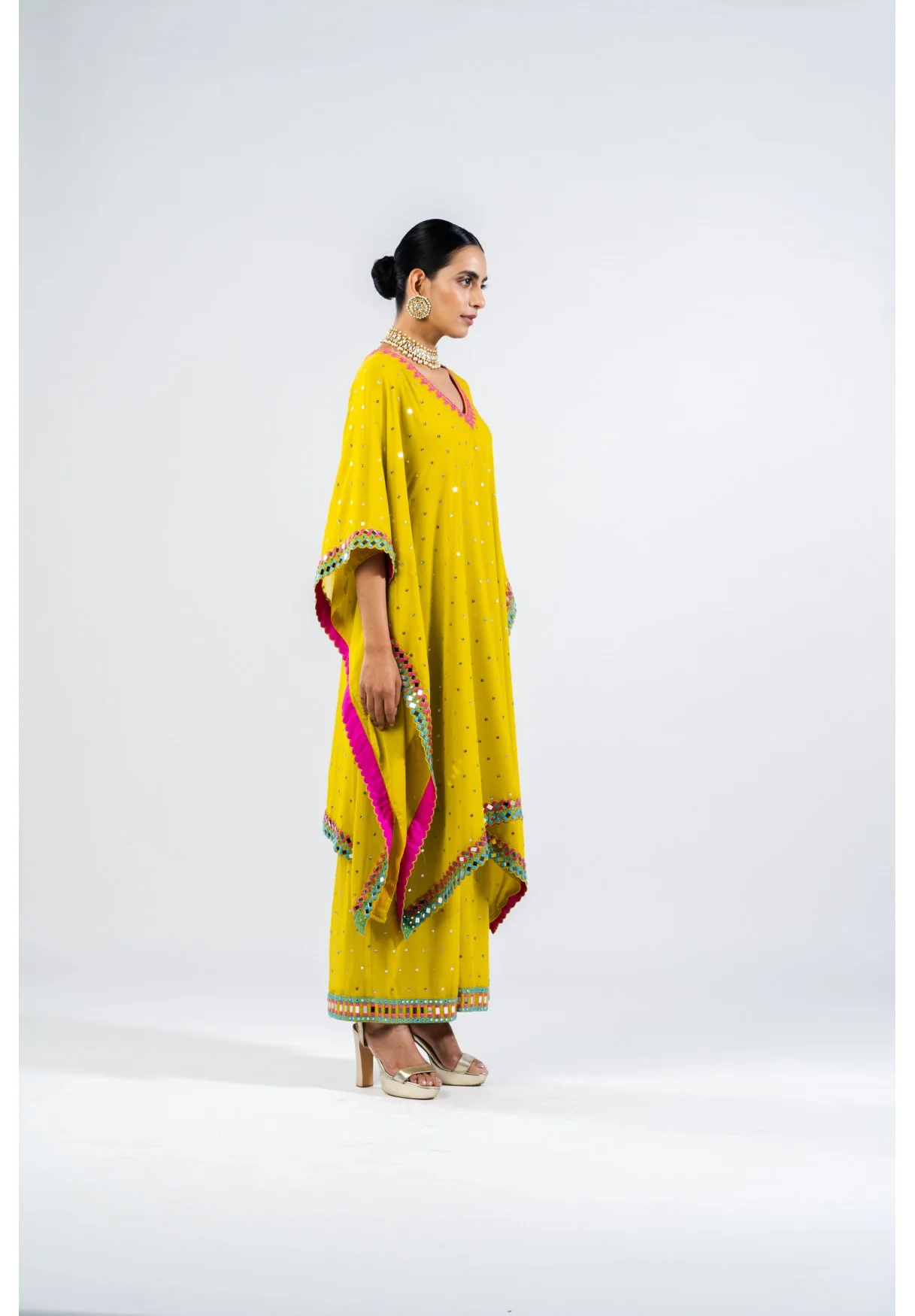 Moss Green Kaftan Set - Image 4