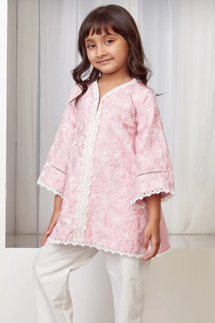 Mulmul Cotton Bloom Kurta With Bloom pyajama - Image 7
