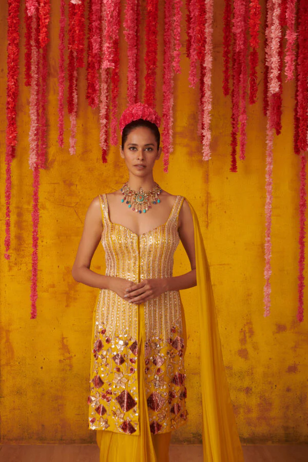 Mustard Dhoti Set - Image 4