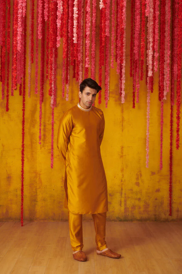 Mustard Kurta Set - Image 4
