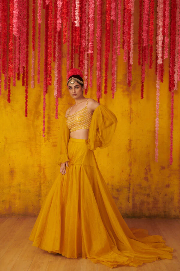 Mustard Lehenga - Image 3