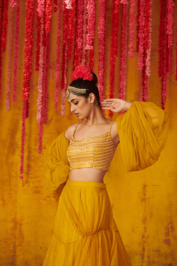 Mustard Lehenga - Image 4
