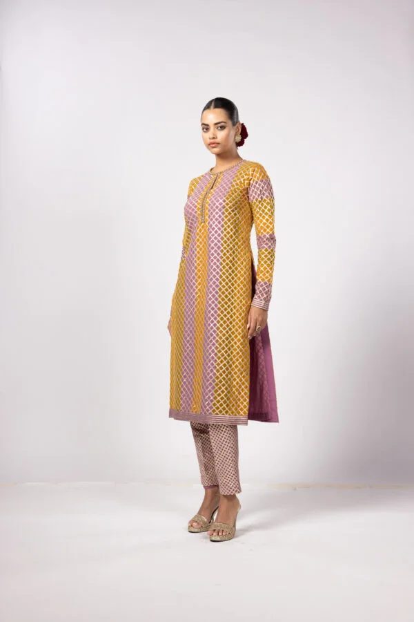 Mustard Multicolor Kurta Set - Image 3