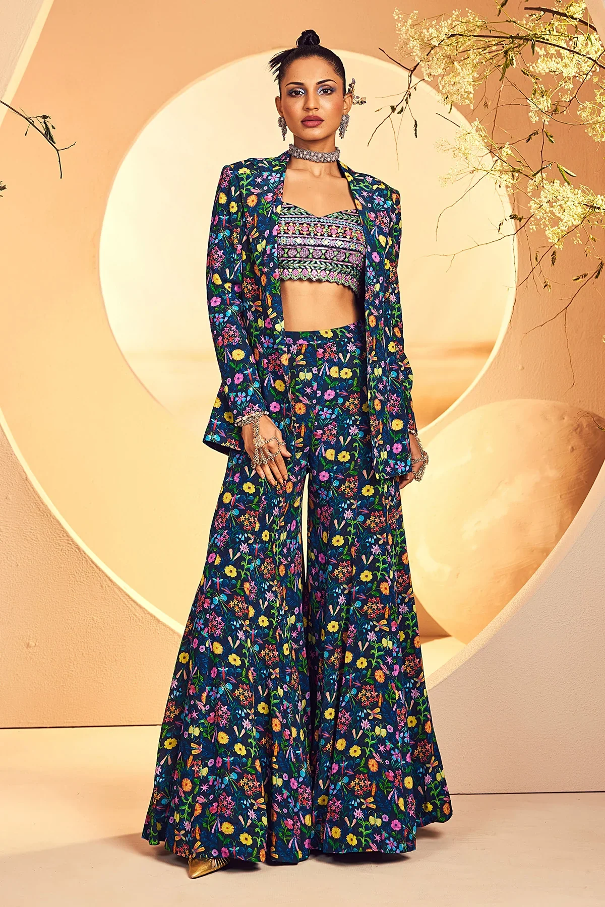 Navy Bustier Blazer Sharara - Image 4