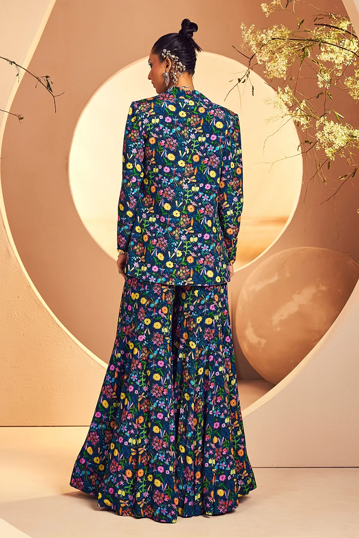 Navy Bustier Blazer Sharara - Image 5