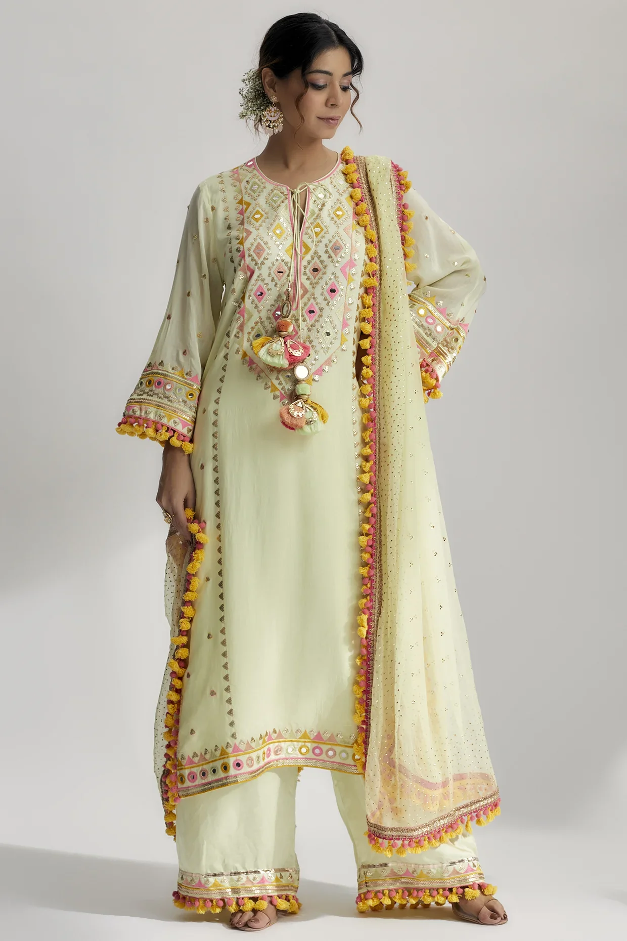 Nishika Long Kurta With Palazzo