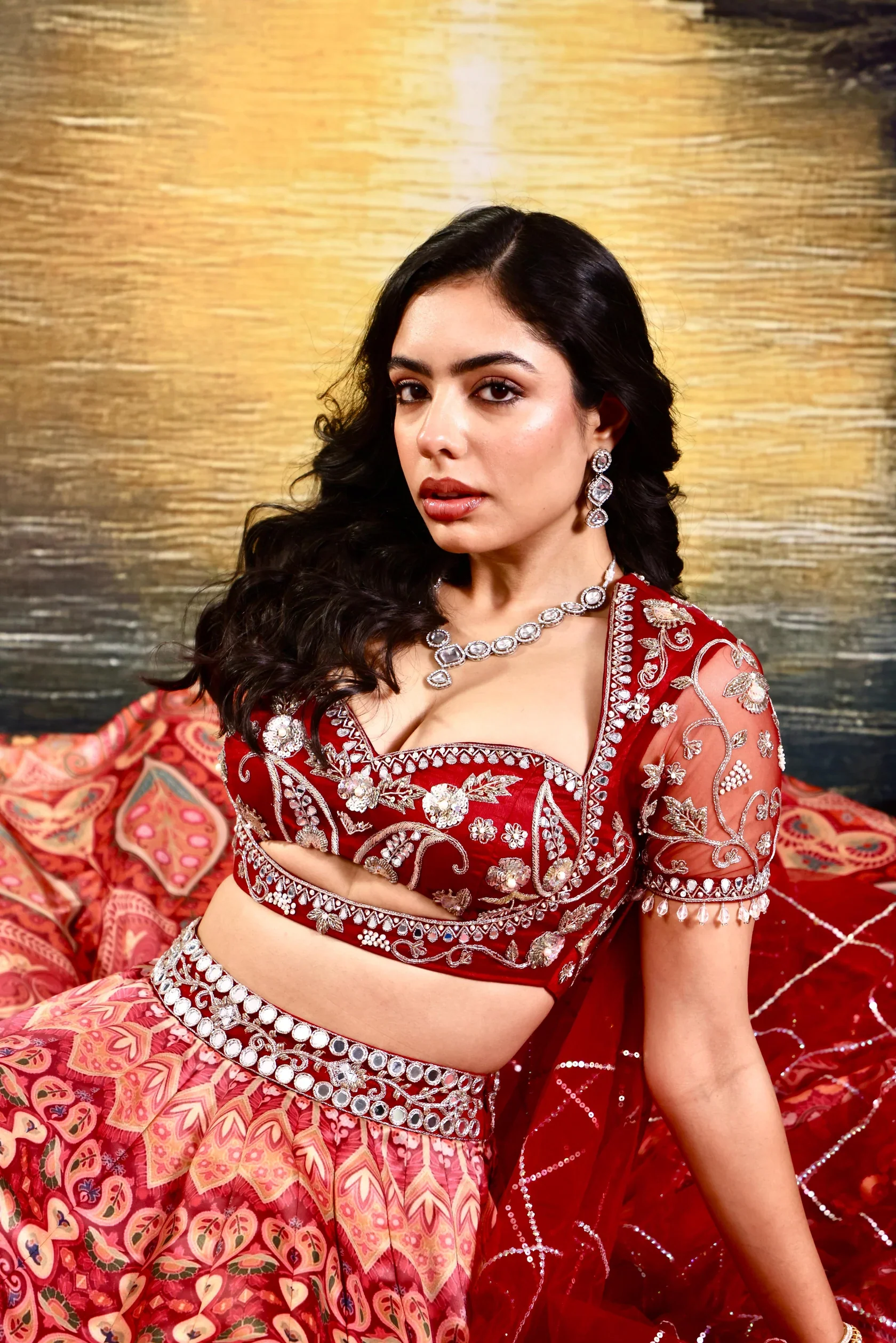 Noor Satin Printed Lehnega Set - Image 6