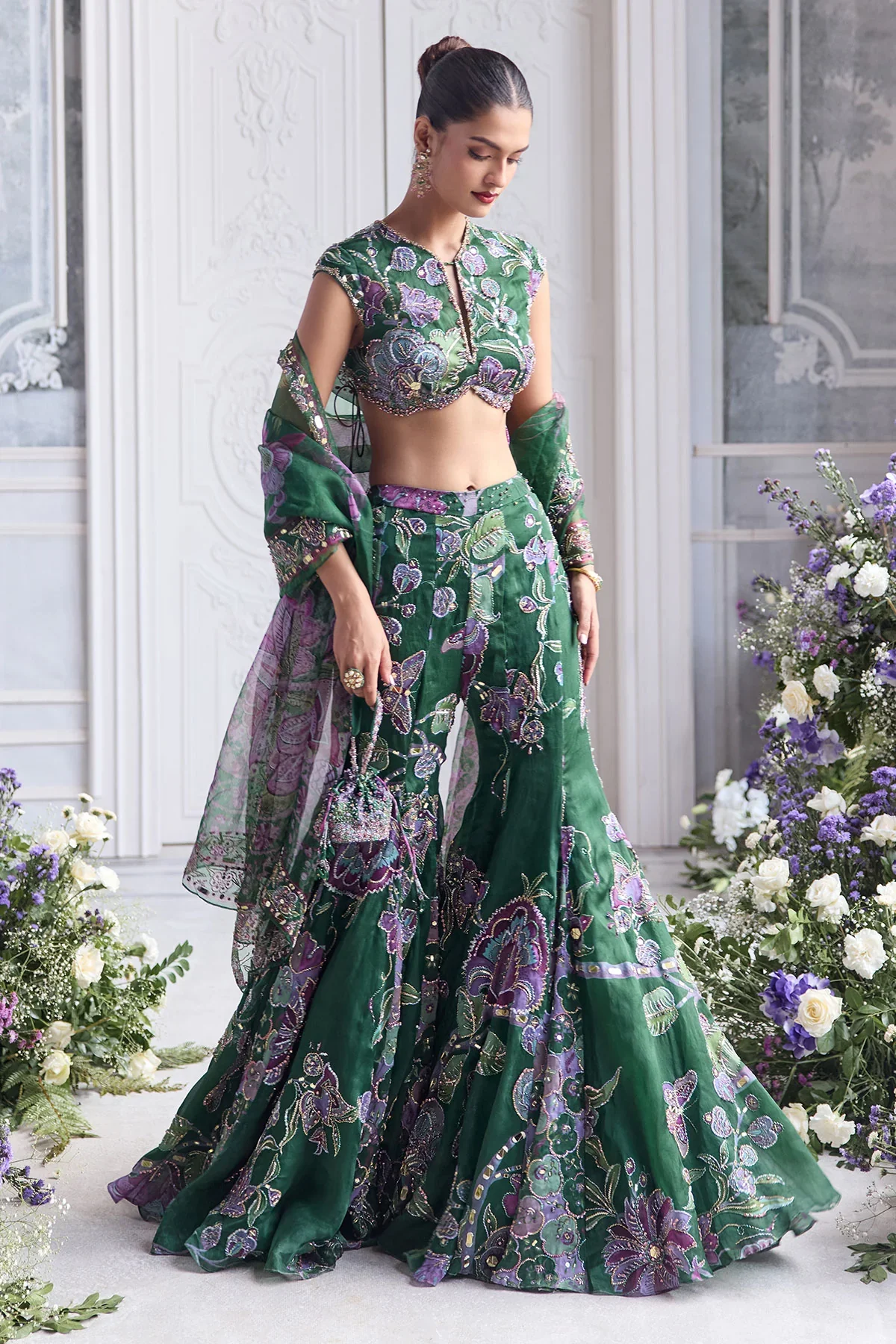 NORA - Heavy Embroidered Sharara - Image 2