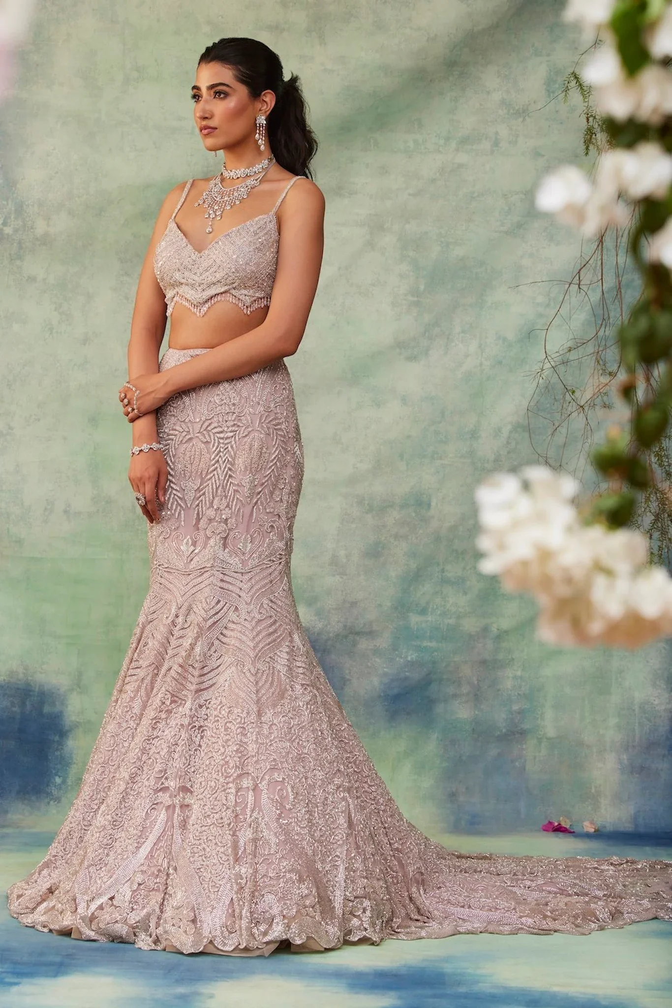 NORA - Lilac Fishcut Lehenga - Image 5