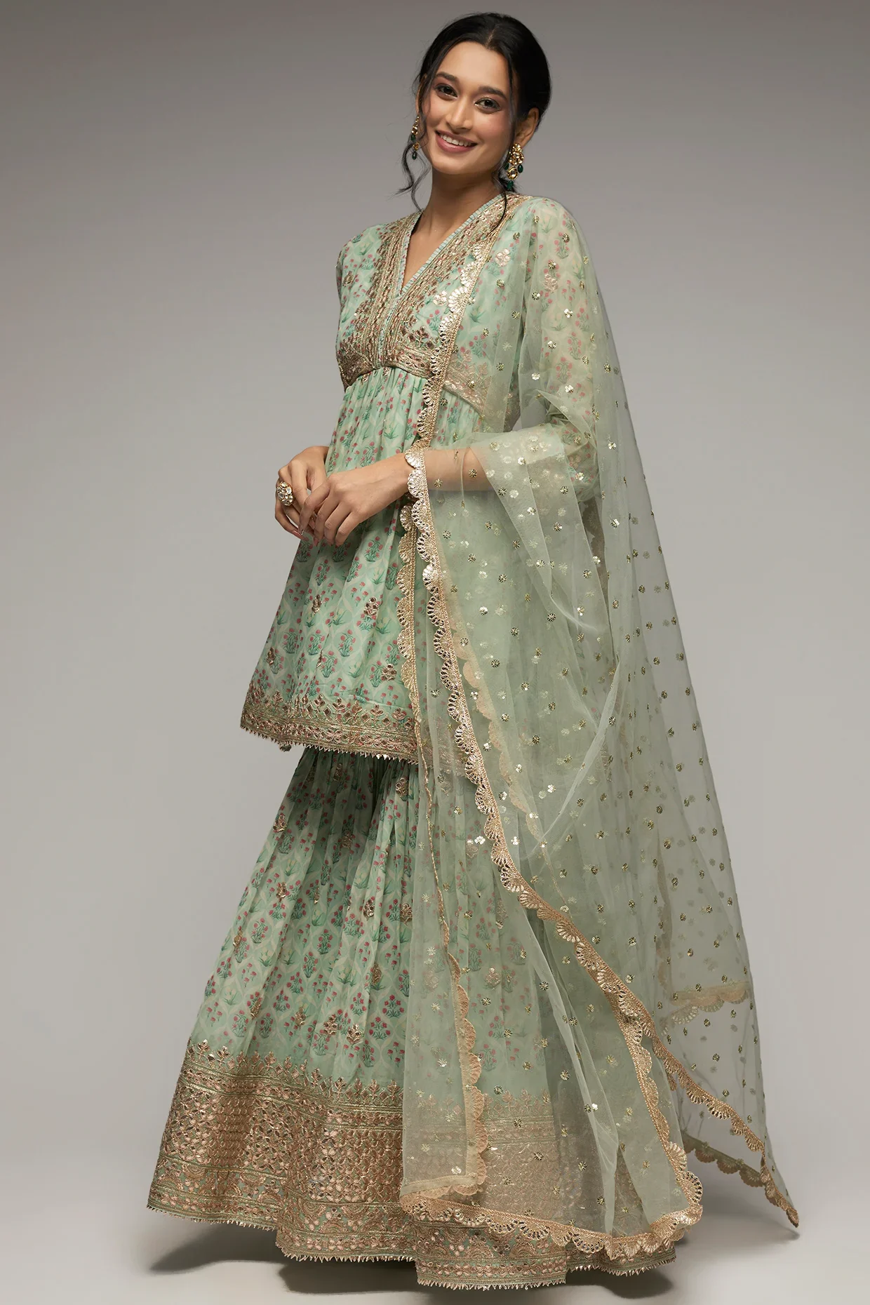 Nusrat Peplum Sharara Set - Image 2