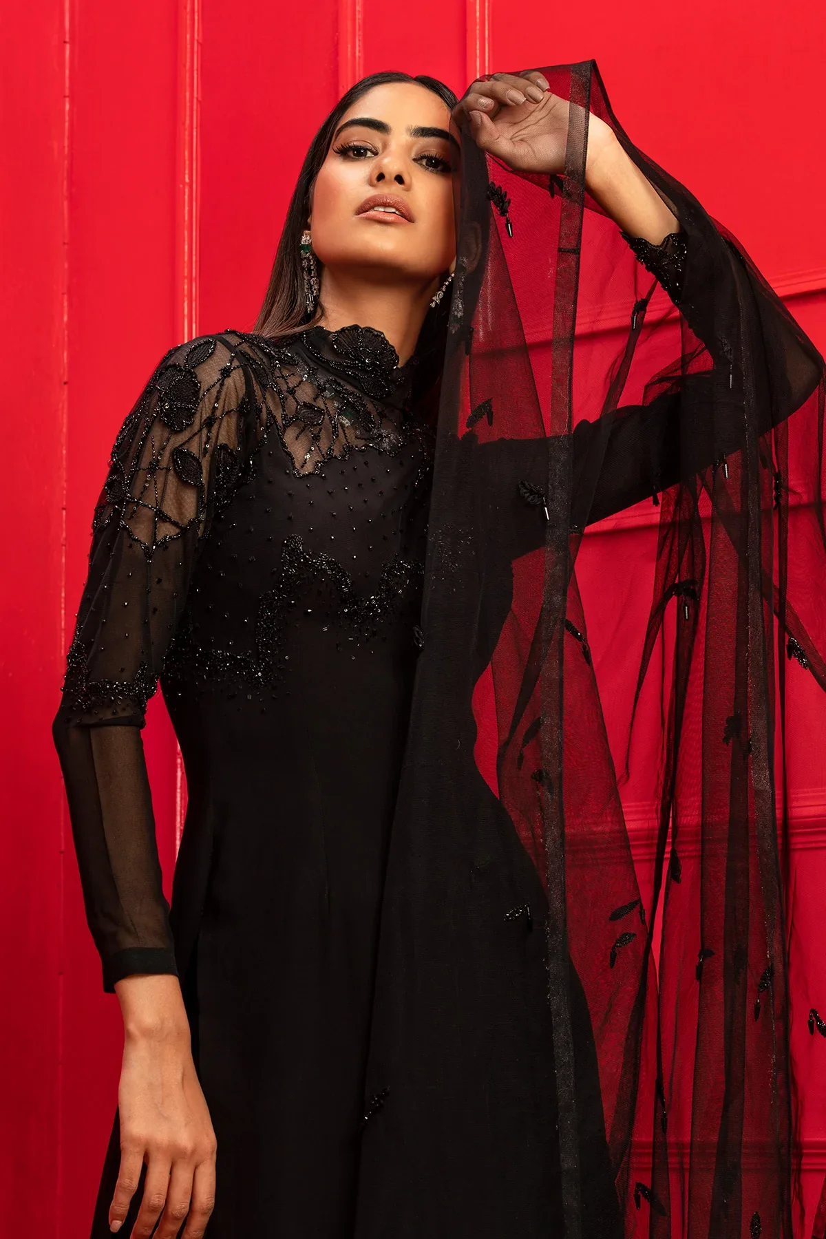 Nysa Black Embroidered Kurta Set - Image 3