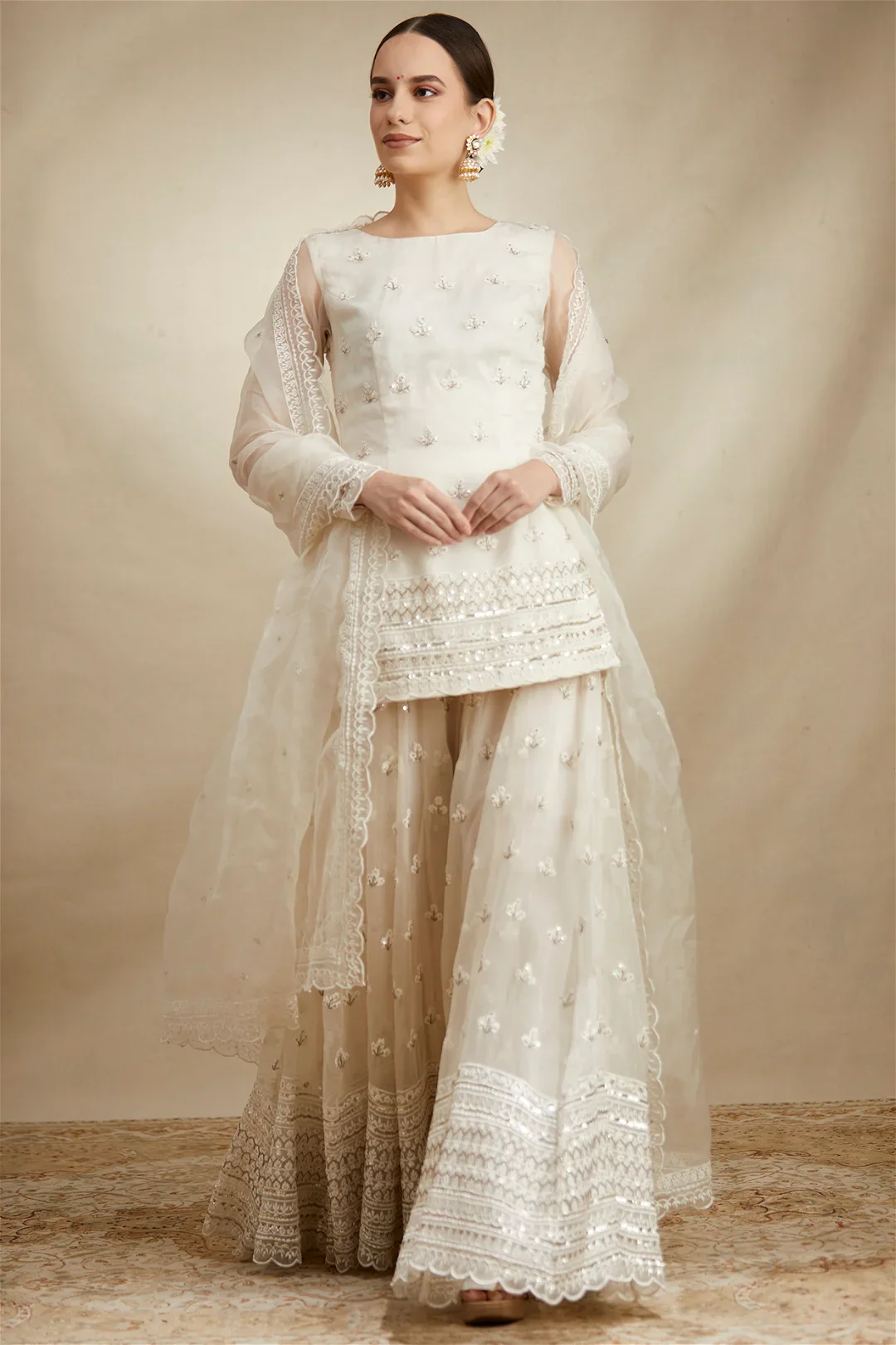 Off White Dori Sharara Set