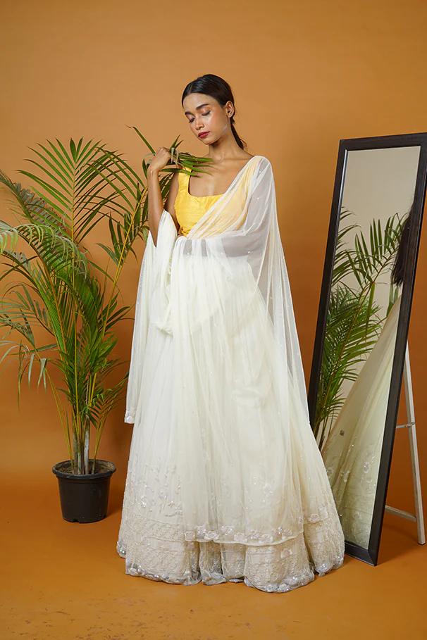 Off White Lehenga - Image 7
