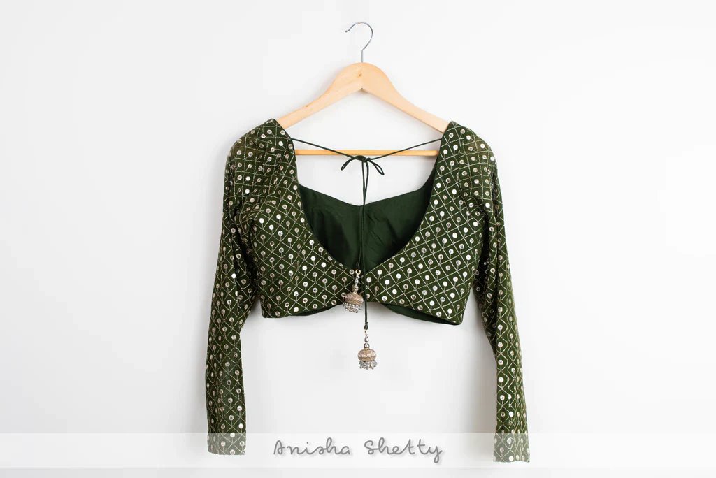 Olive Jade & Gold Abla Lehenga Set - Image 4
