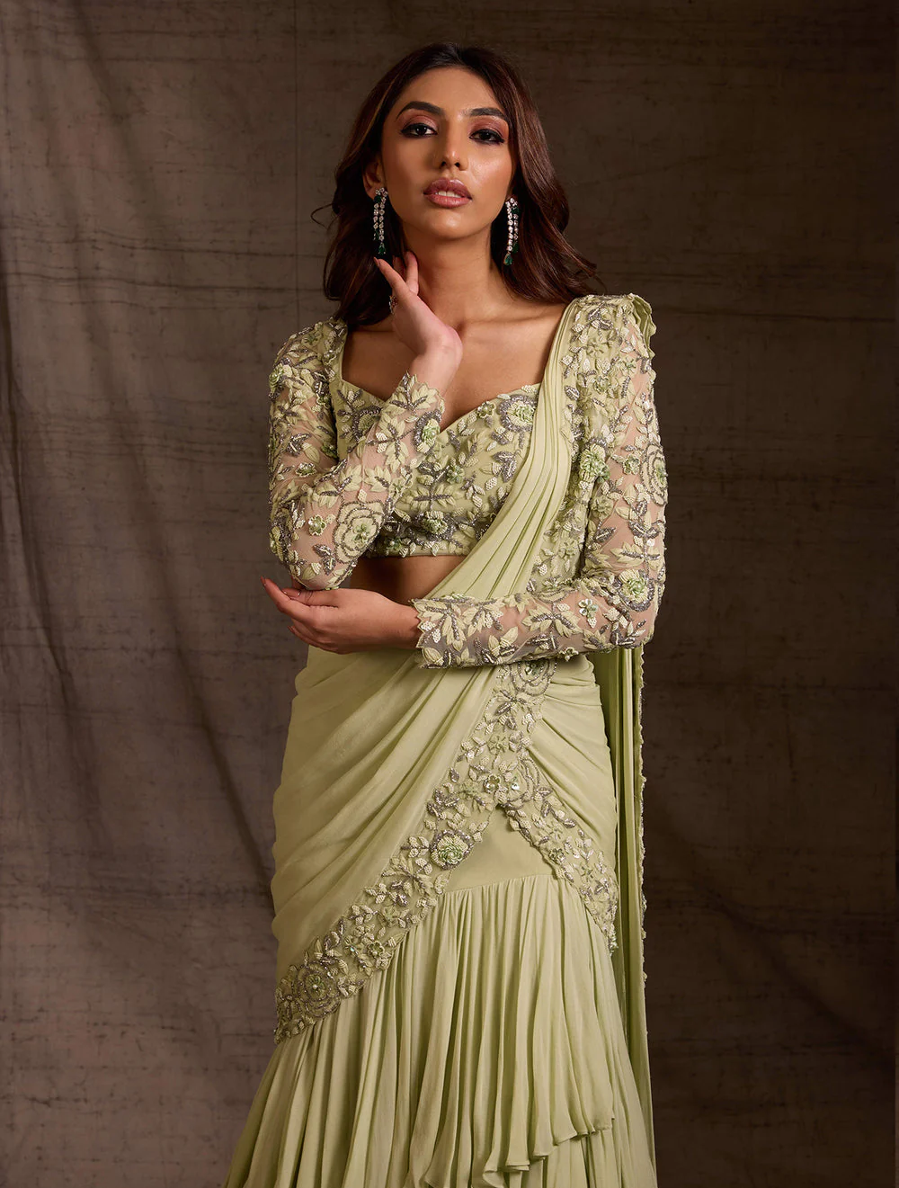 Olivia - pre draped saree - Image 4