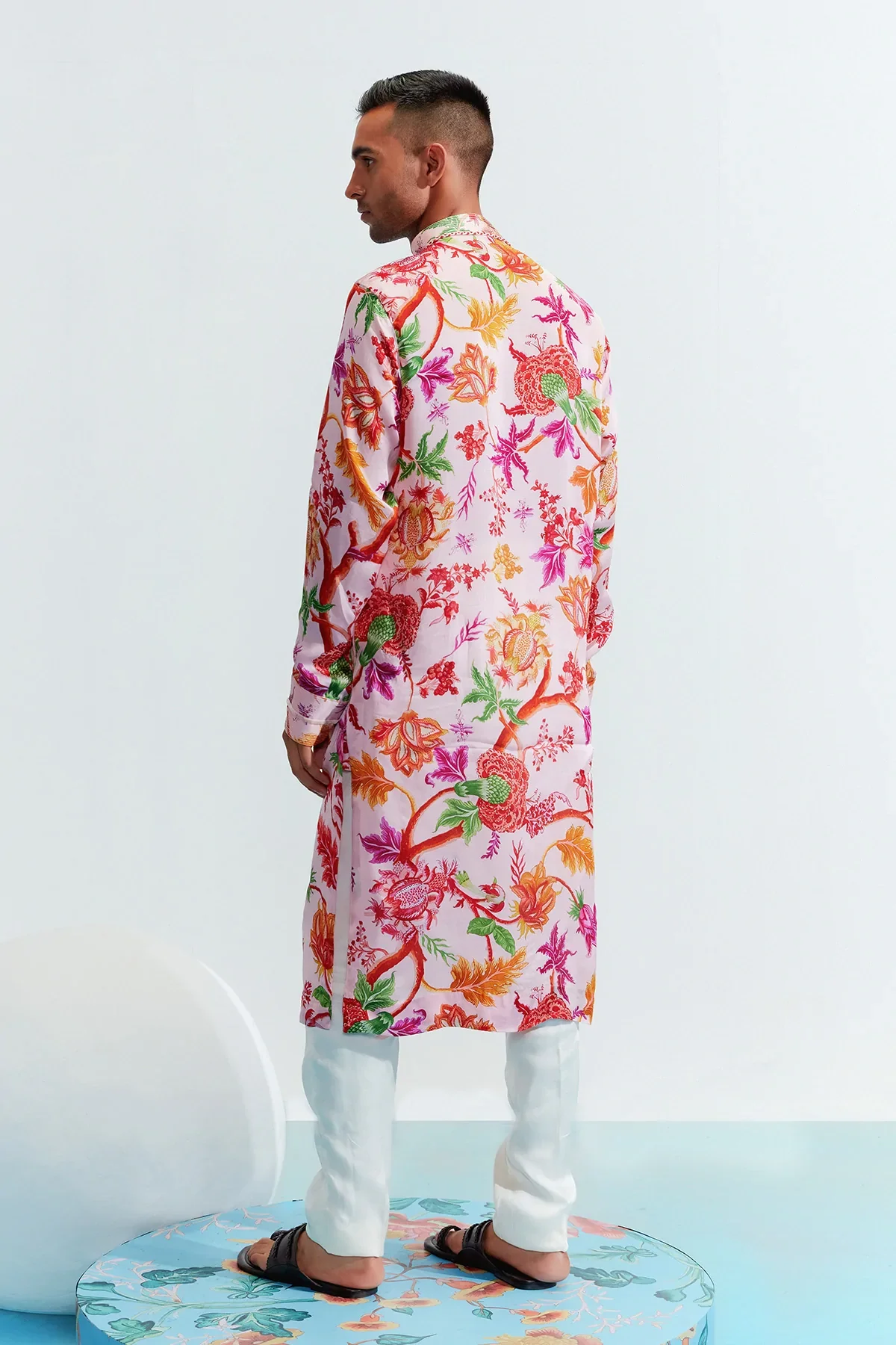 Omar Blush Printed Kurta - Image 2