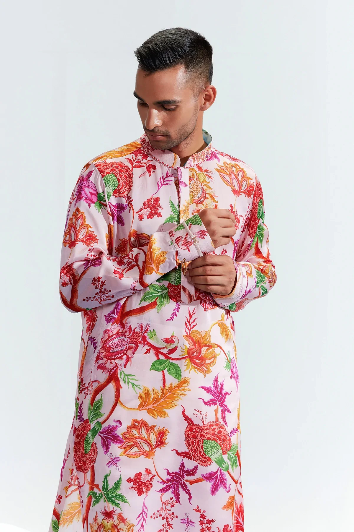 Omar Blush Printed Kurta - Image 3