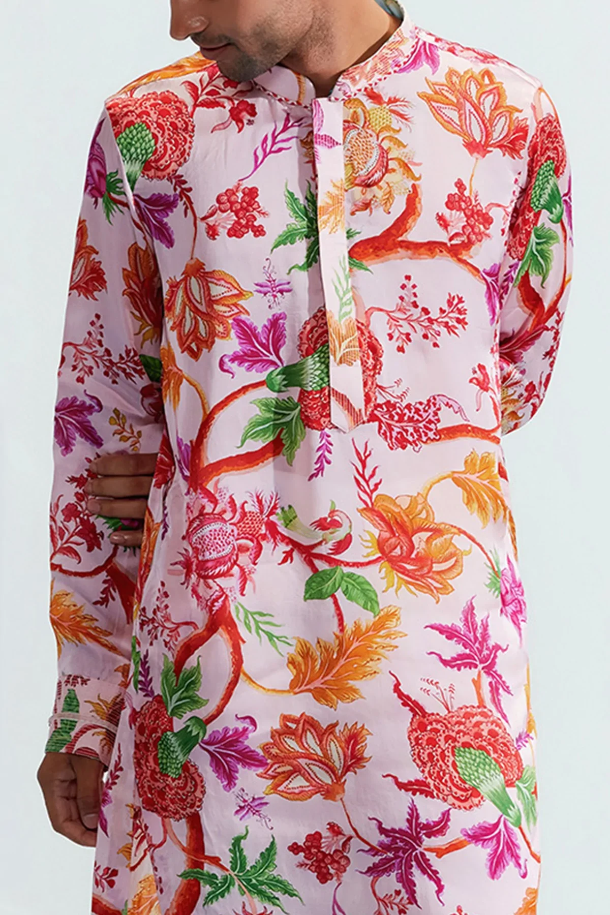 Omar Blush Printed Kurta - Image 5