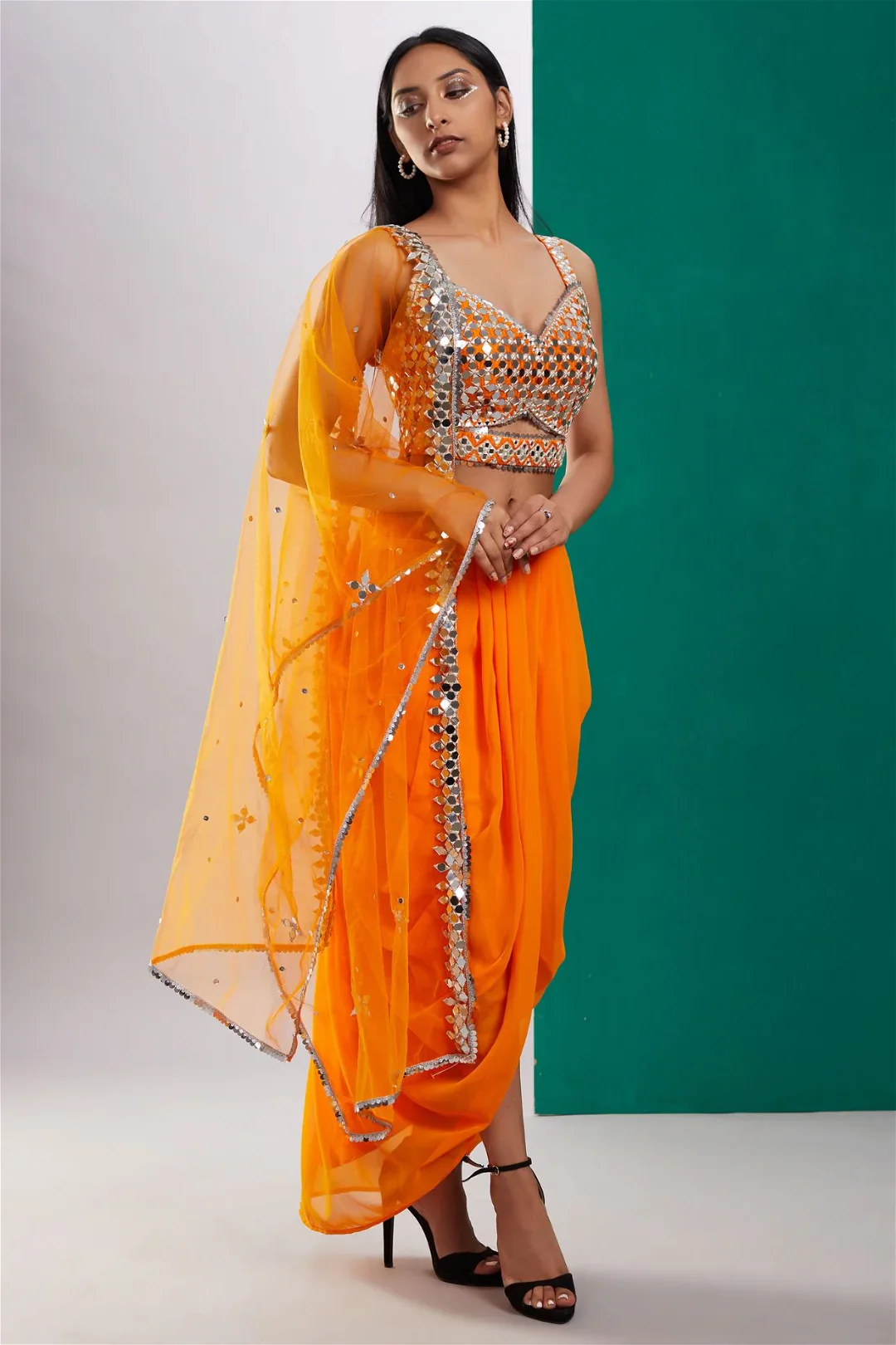 Orange Mirror Cape Set - Image 3