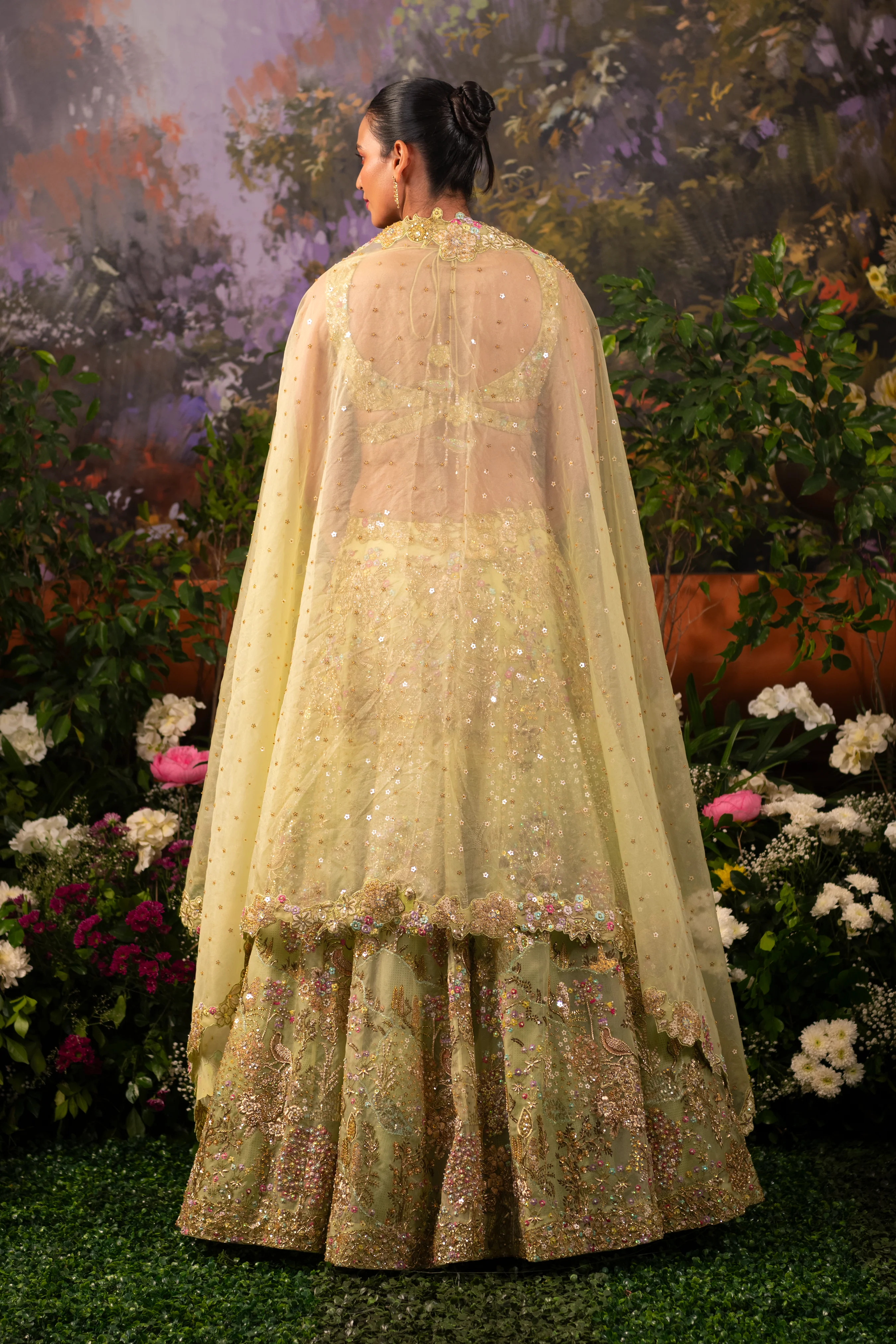 Pariza Sage Green Lehenga Set - Image 5