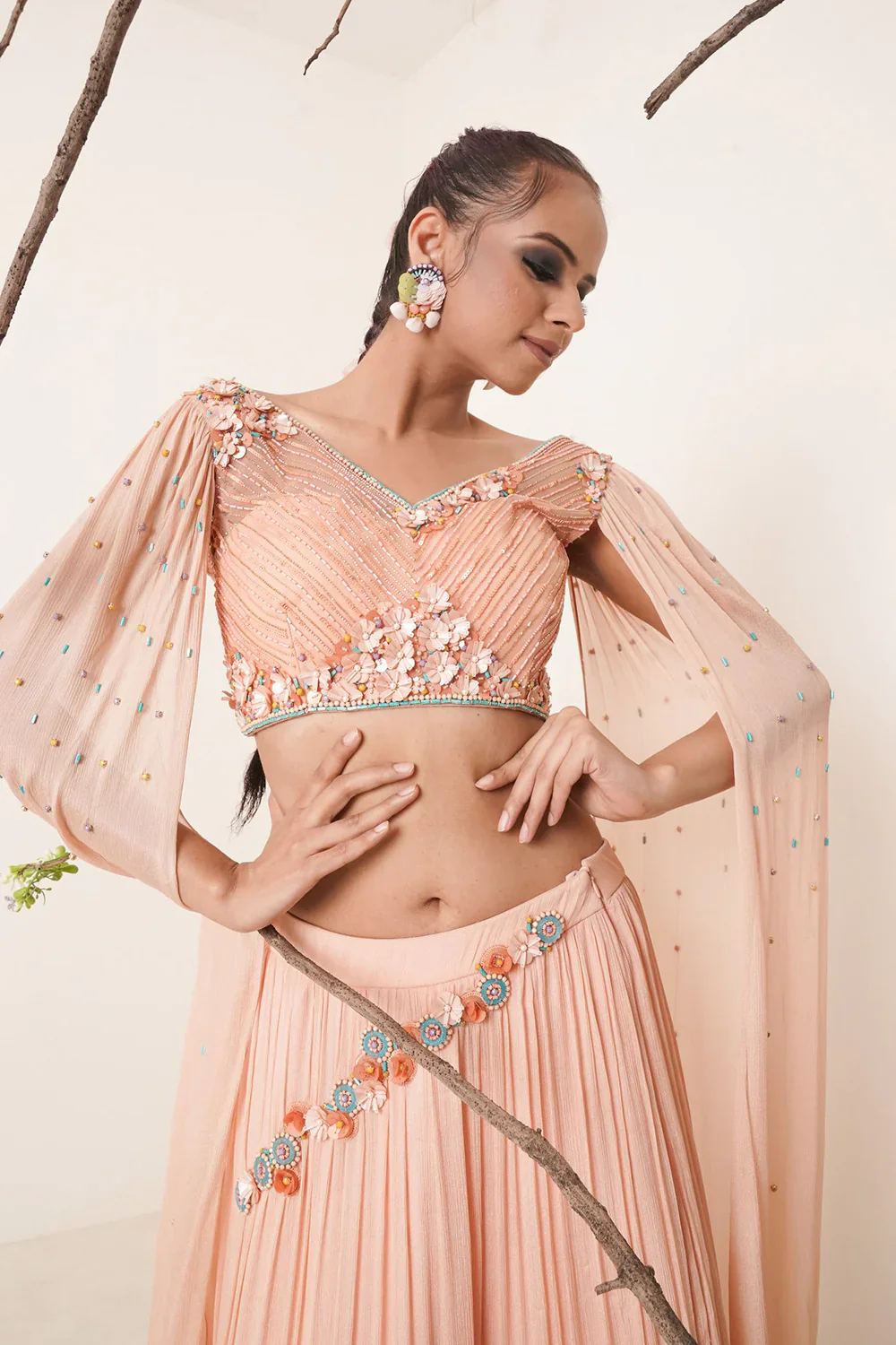 Peach Lehenga - Image 3