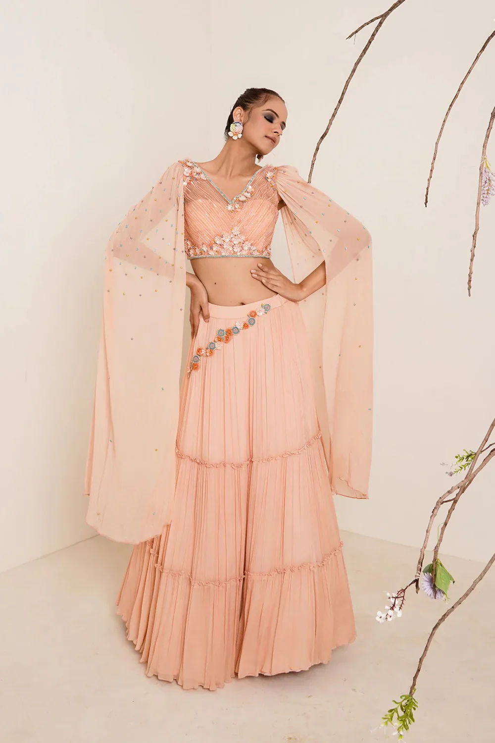 Peach Lehenga - Image 4