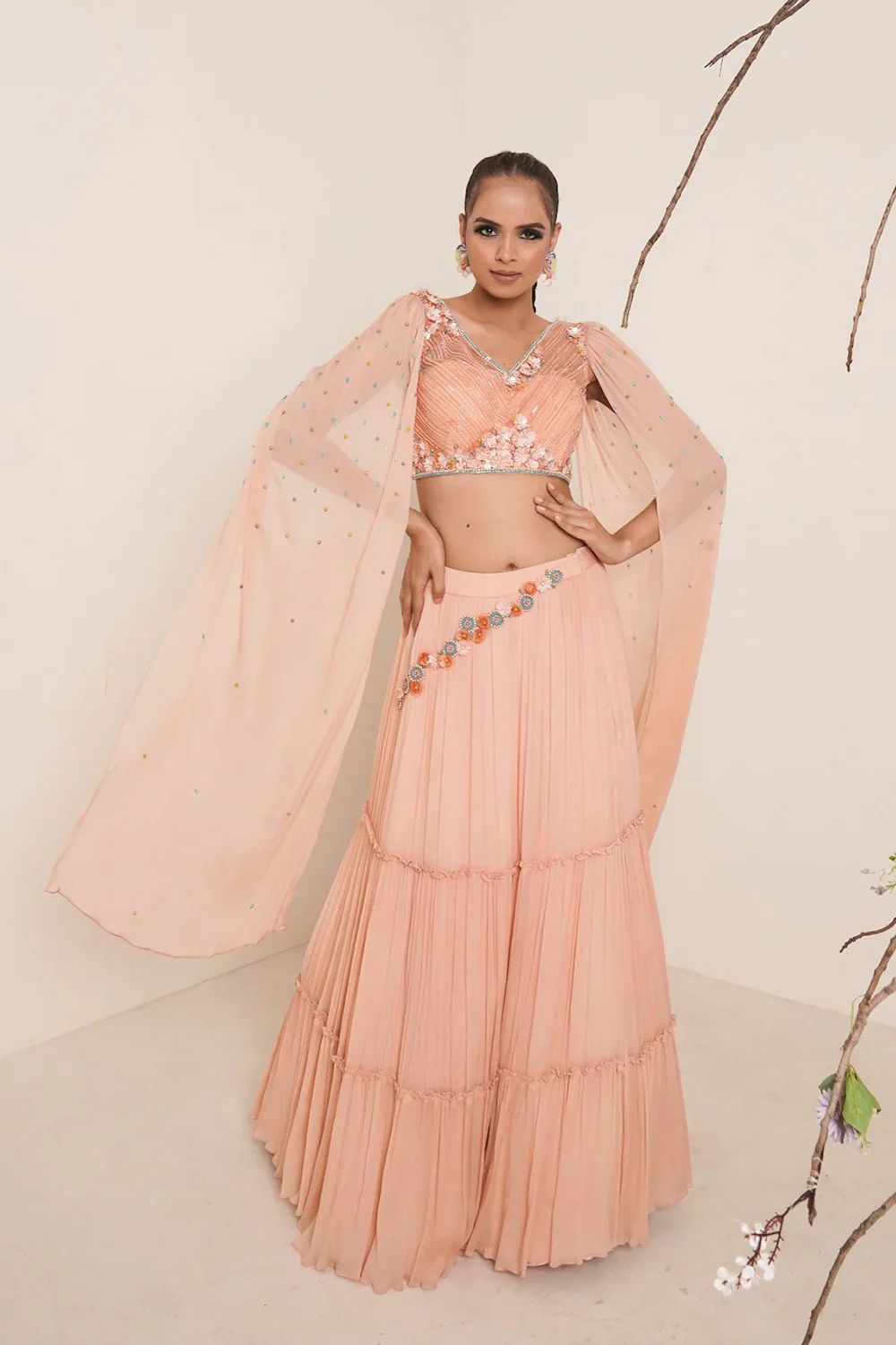 Peach Lehenga - Image 5