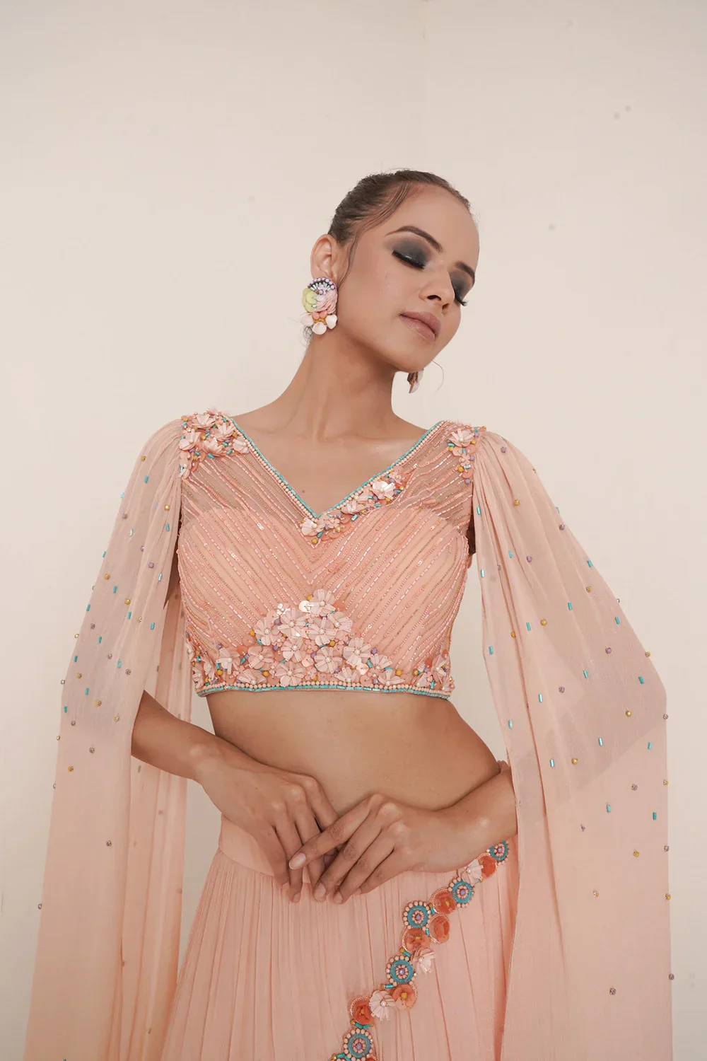 Peach Lehenga - Image 7