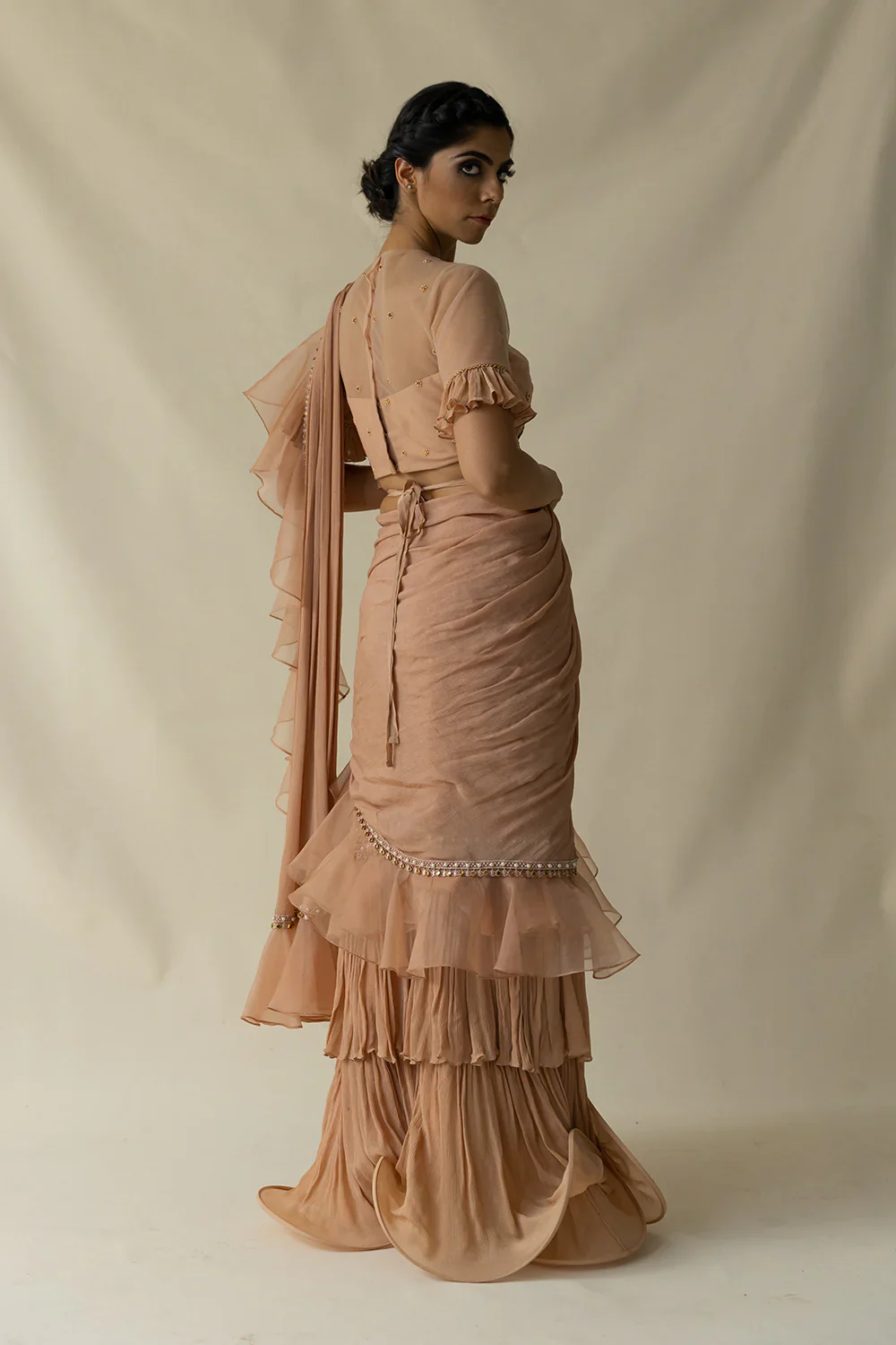 Peach Saree - Image 2
