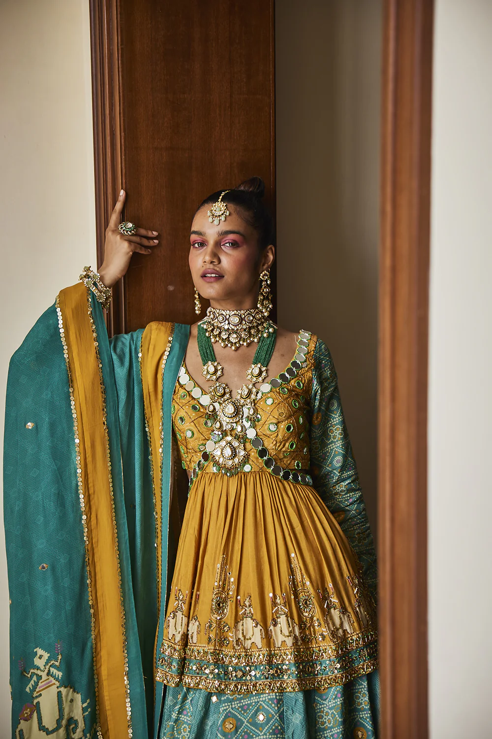 Peplum Top With Lehenga - Image 2